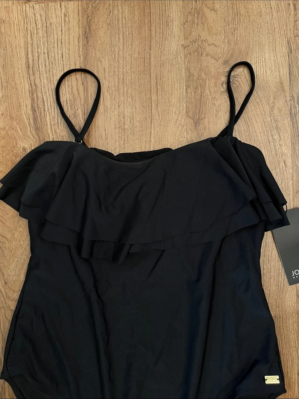NWT Jones New York Double Ruffle One Piece Swimsuit
